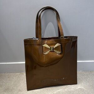 Ted baker brown gold shoulder bag